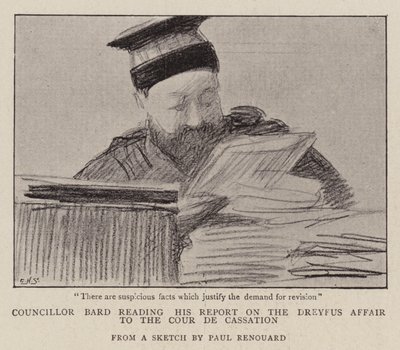 Councillor Bard Reading His Report on the Dreyfus Affair to the Cour de Cassation by Charles Paul Renouard
